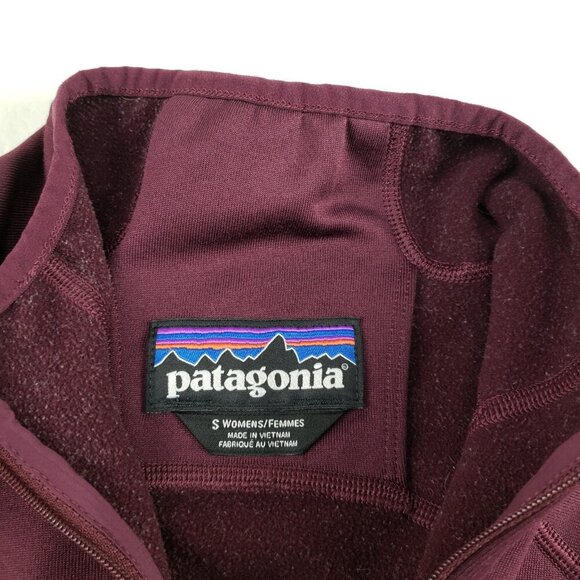 Patagonia Crosstek 1/4 Zip Jacket Womens Small Burgundy Long Sleeve Pullover - Picture 12 of 13